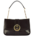Brown Box Calf Leather Shoulder Bag, front view